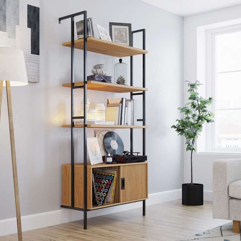 Corner desk infront of large window on a sunny day