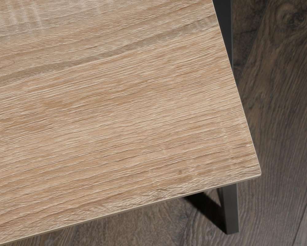 a close up of a wooden table top