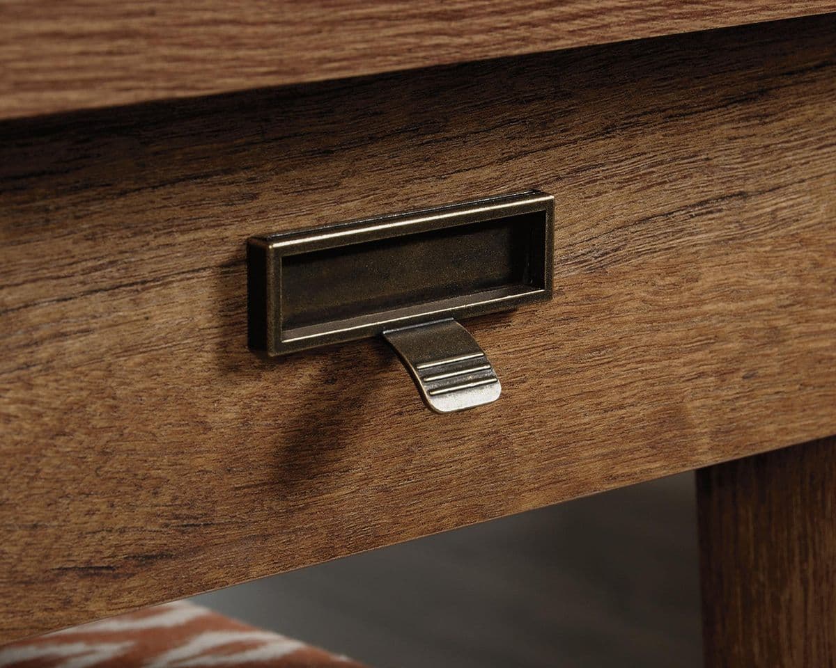 a close up of a drawer with a metal handle