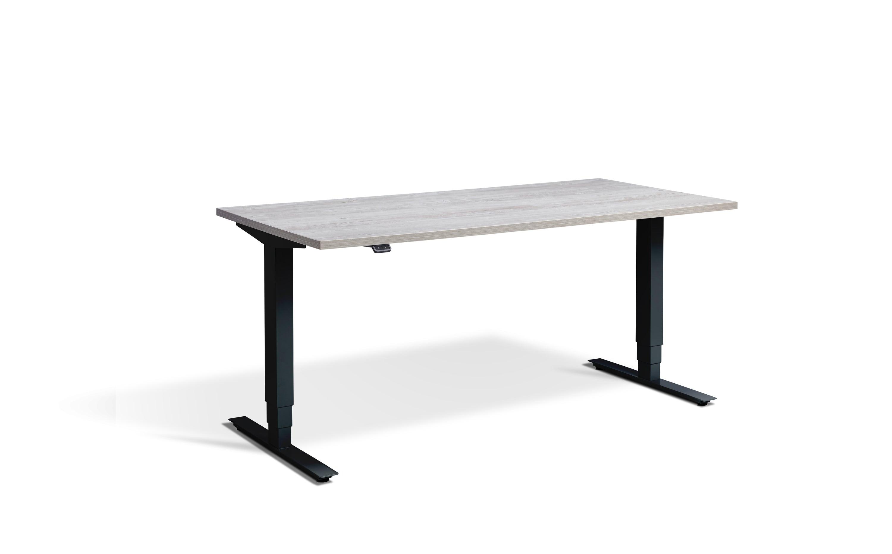 a white table with black legs on a white background