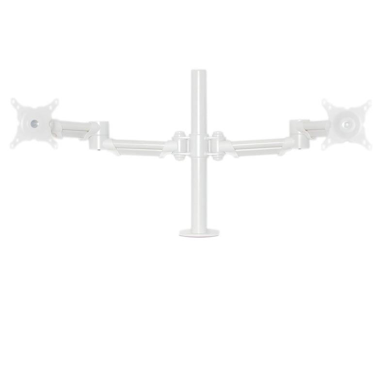 a white wall mount with three white brackets