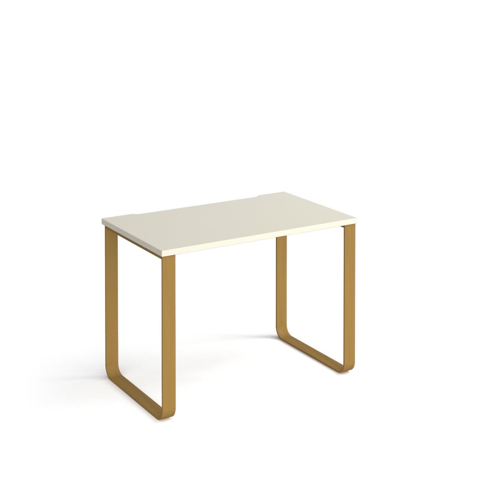 a white table with gold legs on a white background