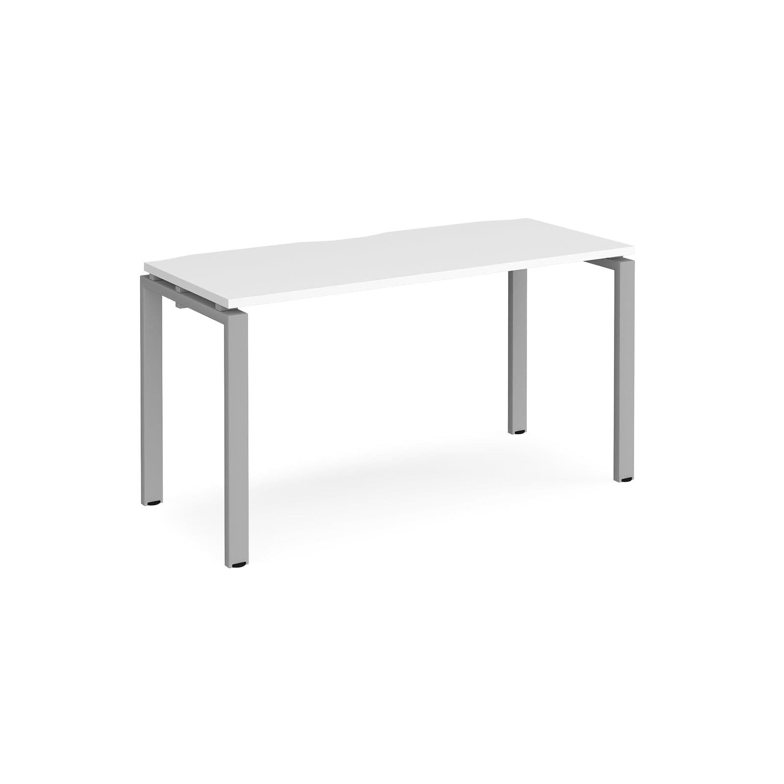 a white table sitting on top of a white floor