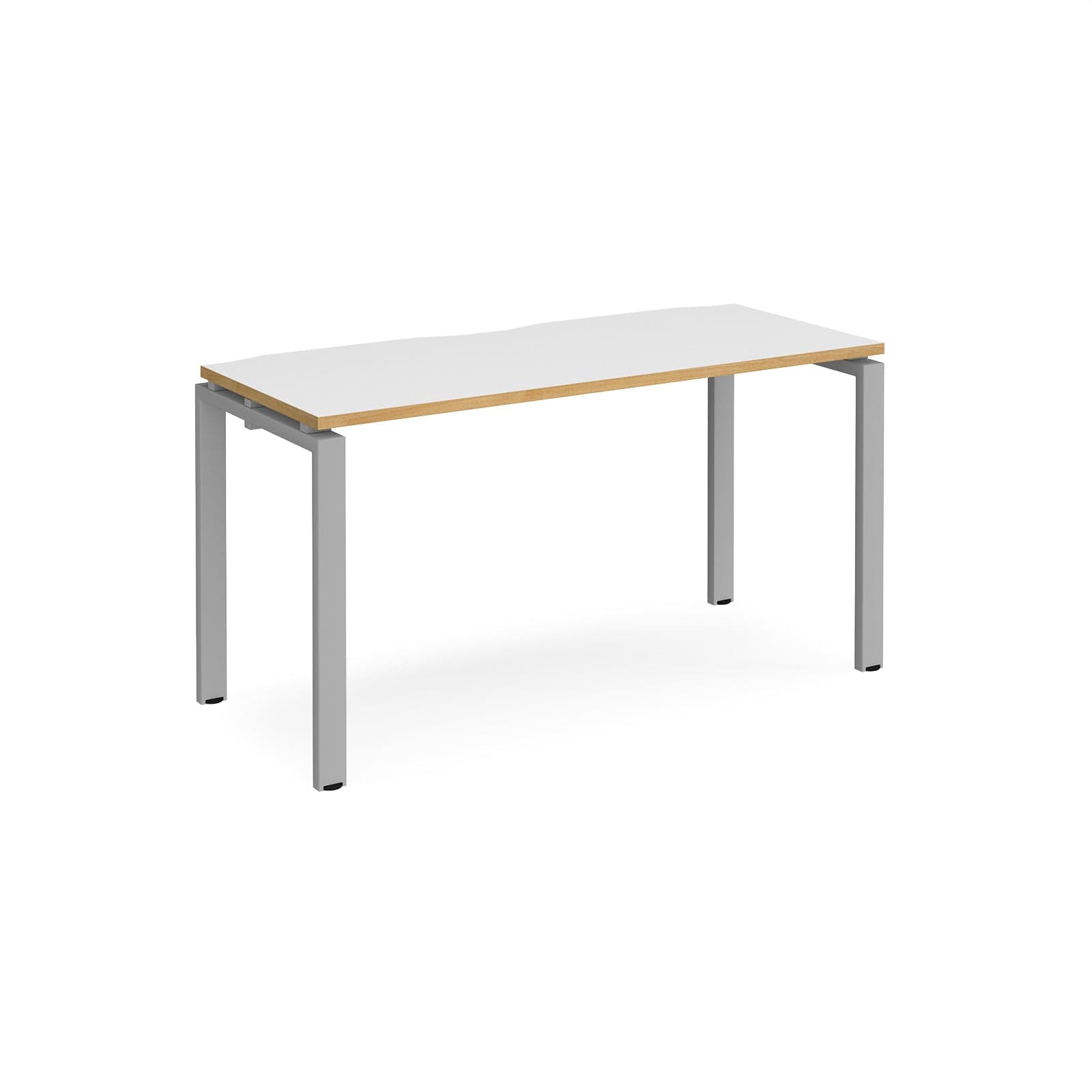 a white table with a wooden top on a white background