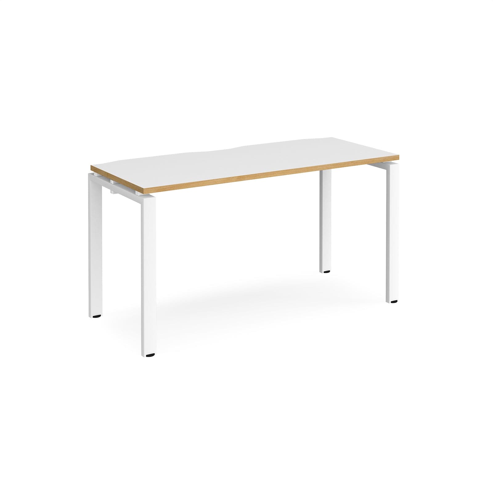 a white table with a wooden top on a white background