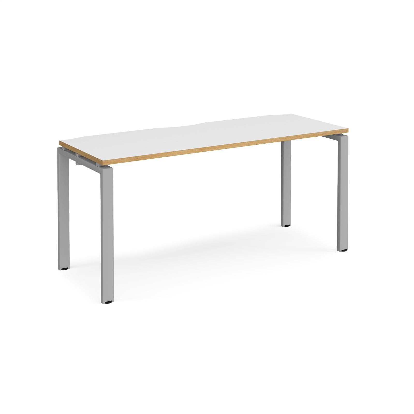 a white table with a wooden top on a white background