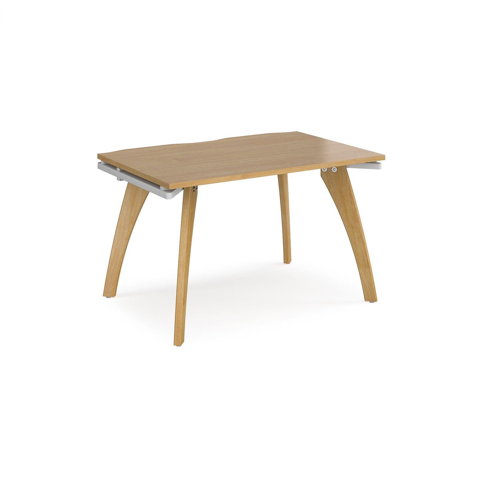 a wooden table with a white background