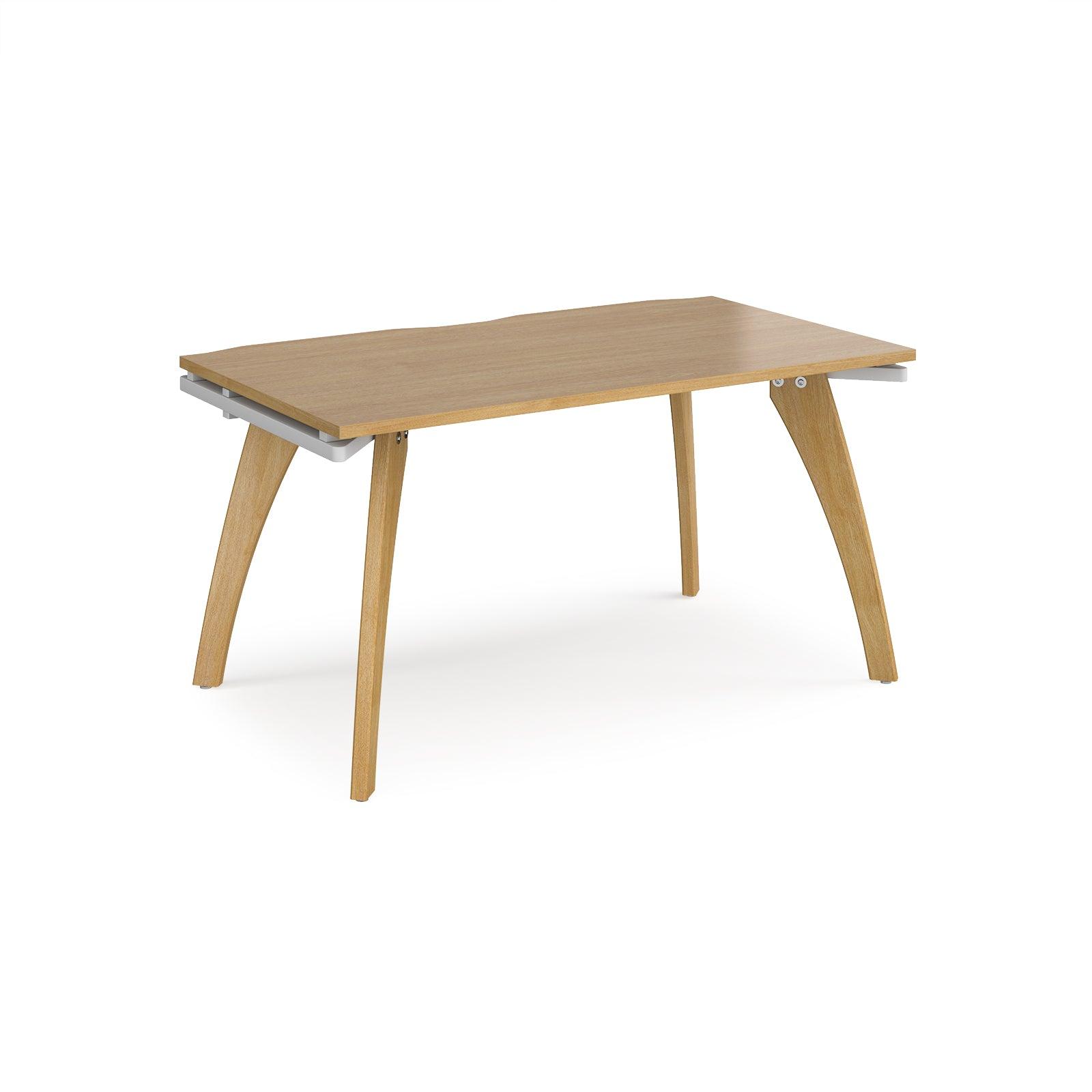 a wooden table with a white background