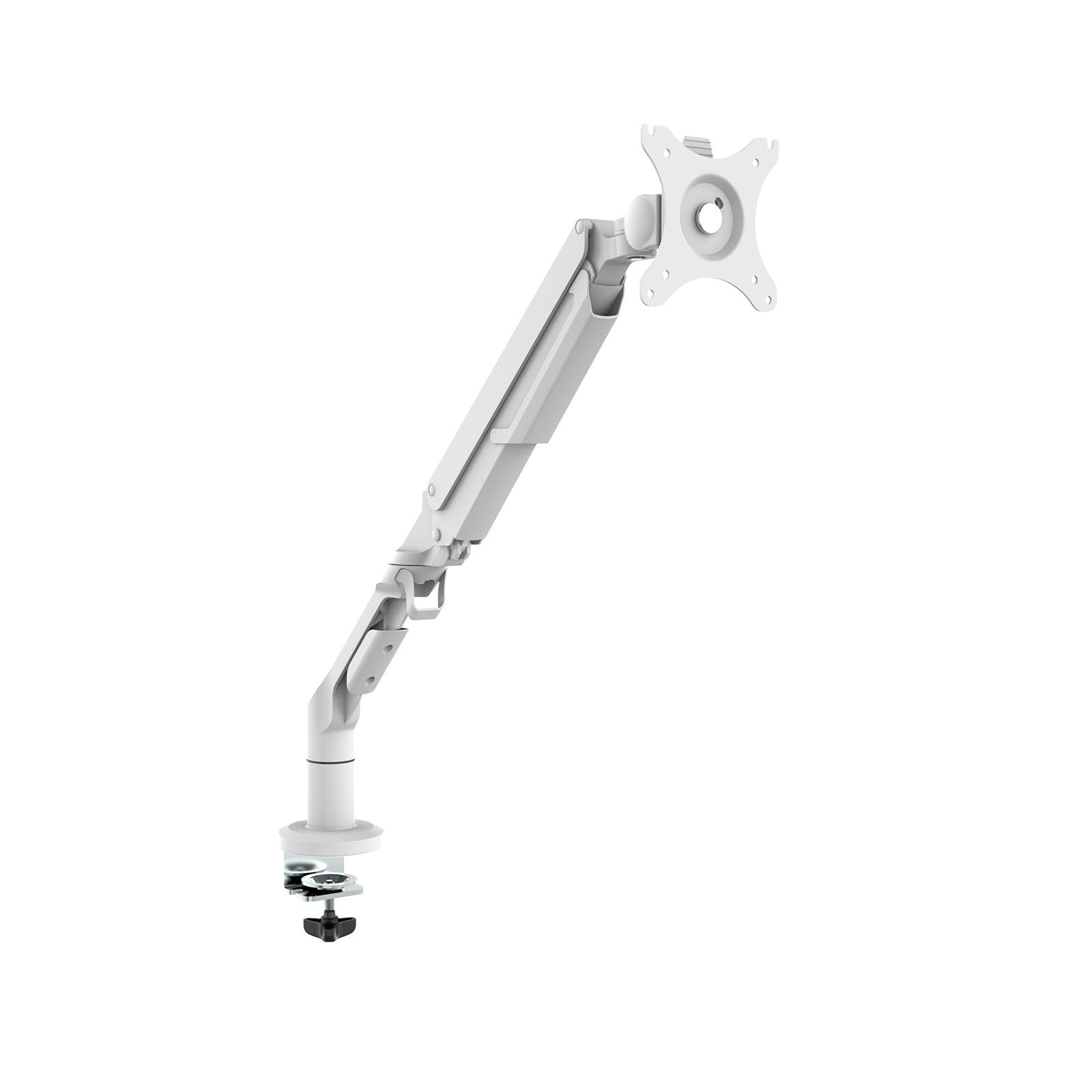 a white monitor arm on a white background